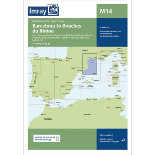 Imray, Laurie, Norie & Wilson Ltd M14 Barcelona to Bouches du Rhone