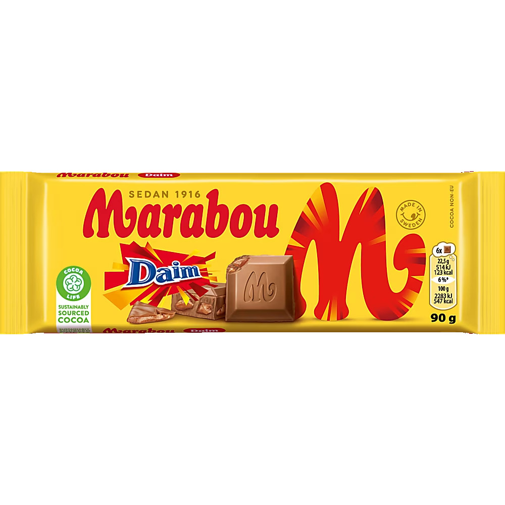Produktbild för Mjölkchoklad Daim 90 g
