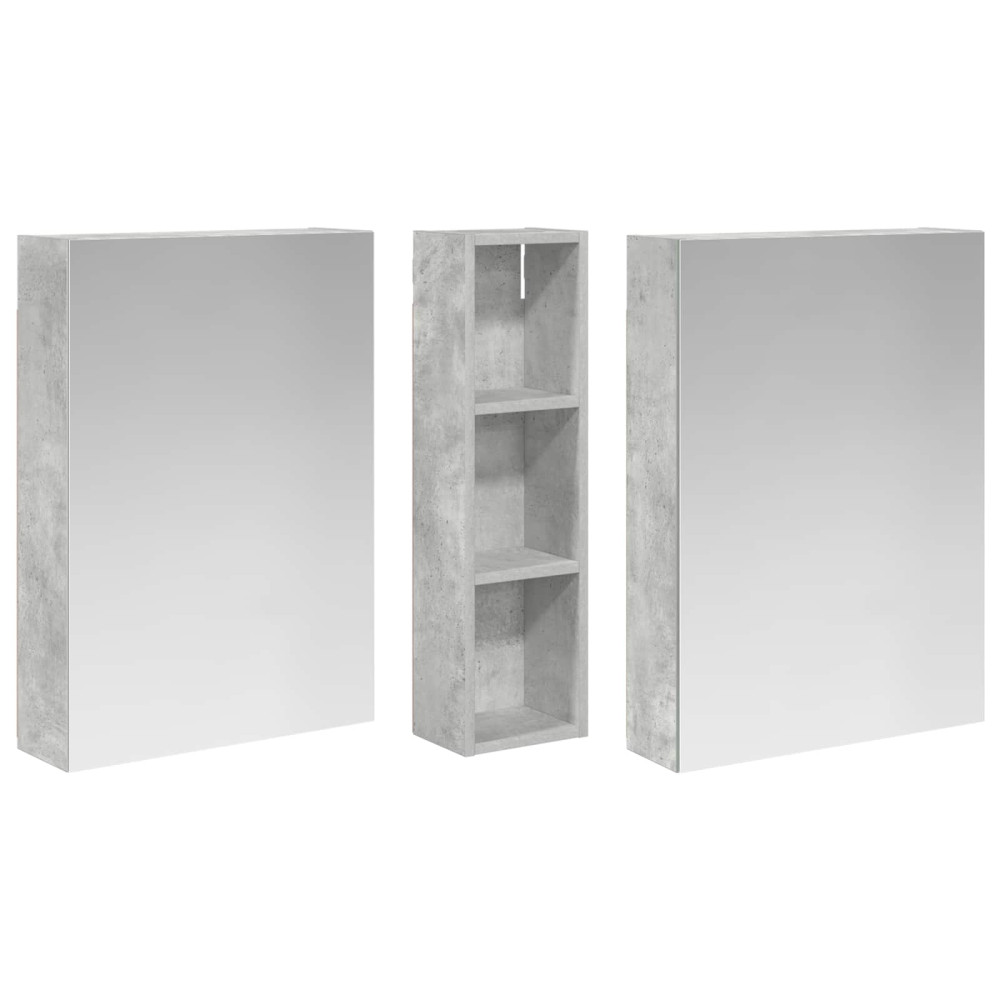 Produktbild för Badrumsskåpsset 3 pcs 120 x 14,5 x 70 cm Konstruerat trä