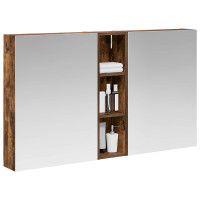 Produktbild för Badrumsskåpsset 3 pcs 120 x 14,5 x 70 cm Konstruerat trä