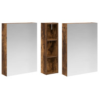 Produktbild för Badrumsskåpsset 3 pcs 120 x 14,5 x 70 cm Konstruerat trä