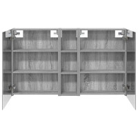 Produktbild för Badrumsskåpsset 3 pcs 120 x 14,5 x 70 cm Konstruerat trä