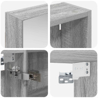 Produktbild för Badrumsskåpsset 3 pcs 120 x 14,5 x 70 cm Konstruerat trä