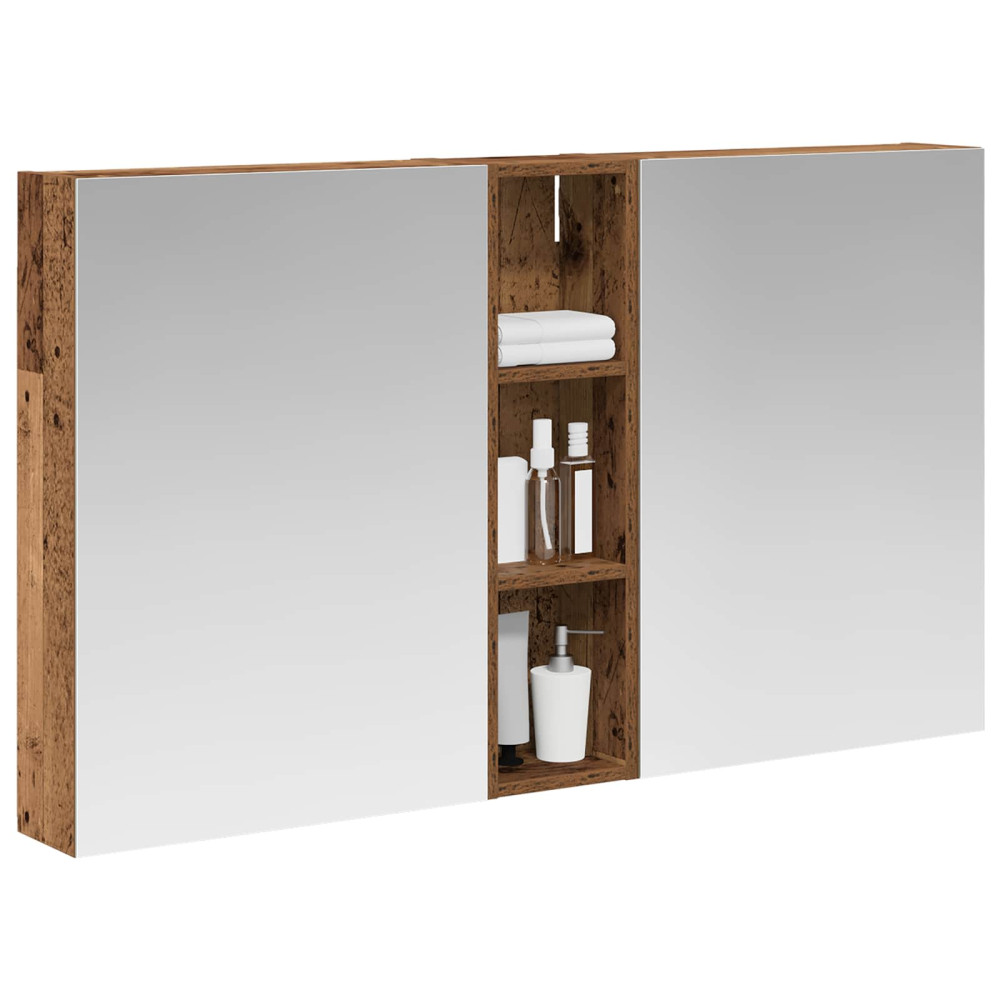 Produktbild för Badrumsskåpsset 3 pcs 120 x 14,5 x 70 cm Konstruerat trä