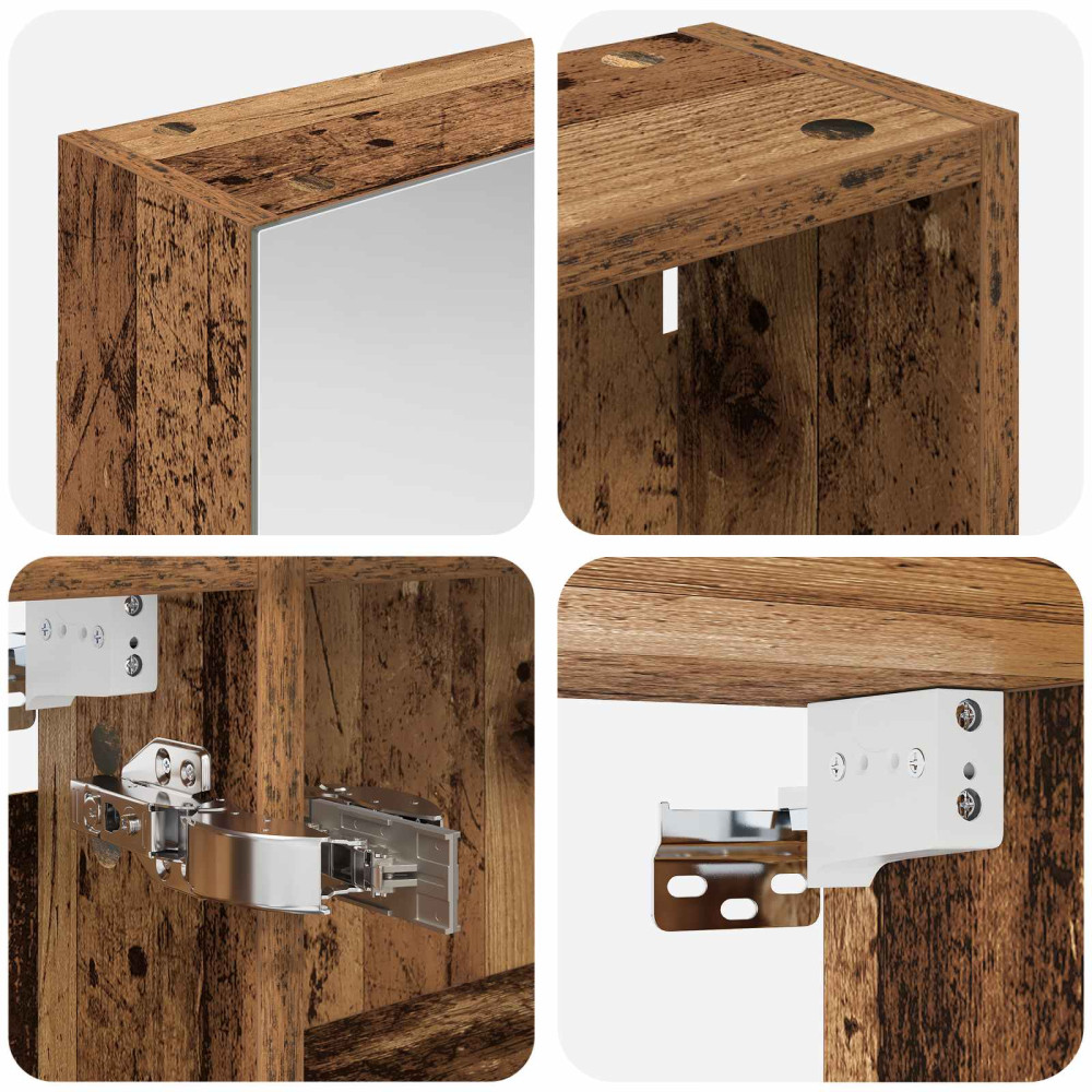 Produktbild för Badrumsskåpsset 3 pcs 120 x 14,5 x 70 cm Konstruerat trä