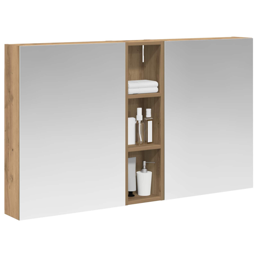 Produktbild för Badrumsskåpsset 3 pcs 120 x 14,5 x 70 cm Konstruerat trä
