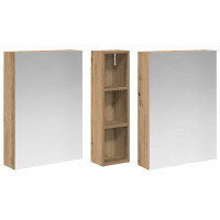 Produktbild för Badrumsskåpsset 3 pcs 120 x 14,5 x 70 cm Konstruerat trä