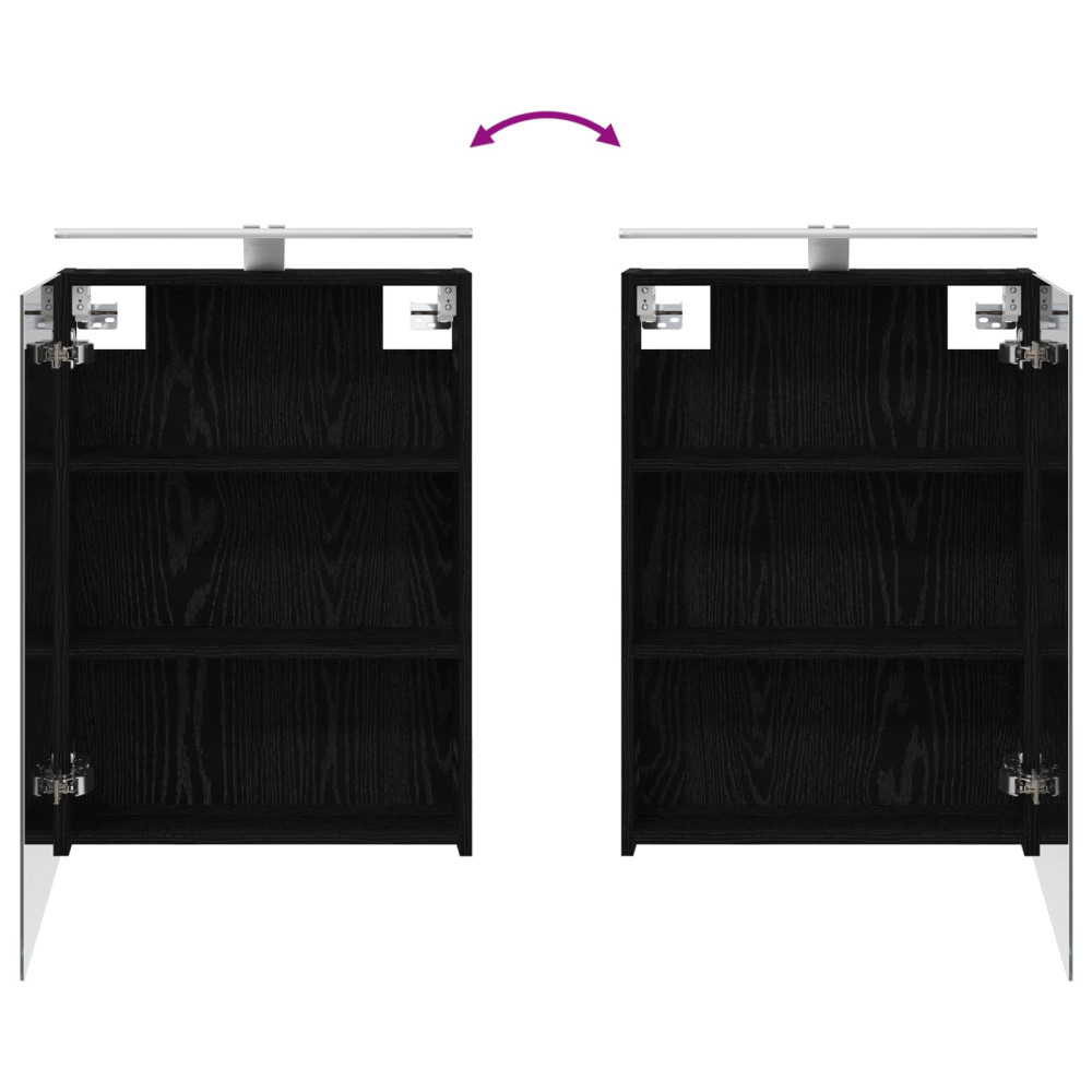 Produktbild för Badrumsskåpsset 3 pcs 120 x 14,5 x 70 cm Konstruerat trä