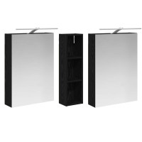Produktbild för Badrumsskåpsset 3 pcs 120 x 14,5 x 70 cm Konstruerat trä