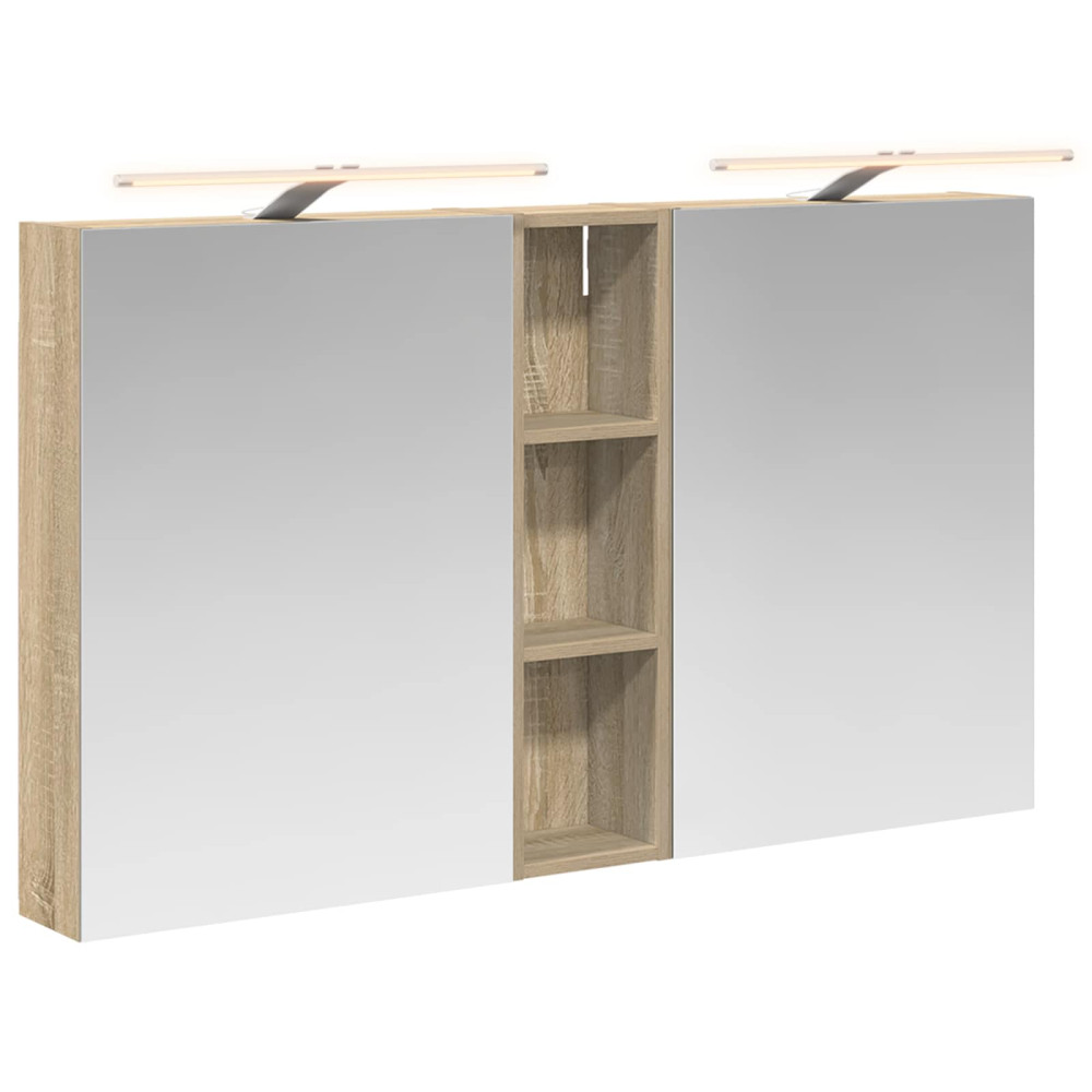 Produktbild för Badrumsskåpsset 3 pcs 120 x 14,5 x 70 cm Konstruerat trä