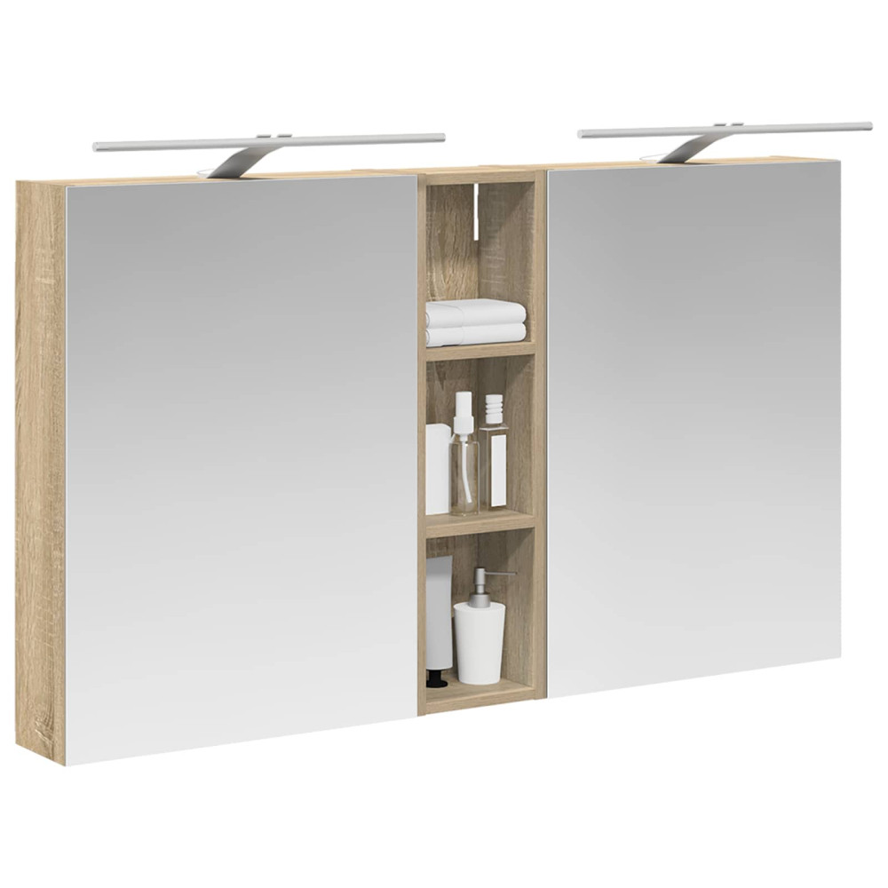 Produktbild för Badrumsskåpsset 3 pcs 120 x 14,5 x 70 cm Konstruerat trä