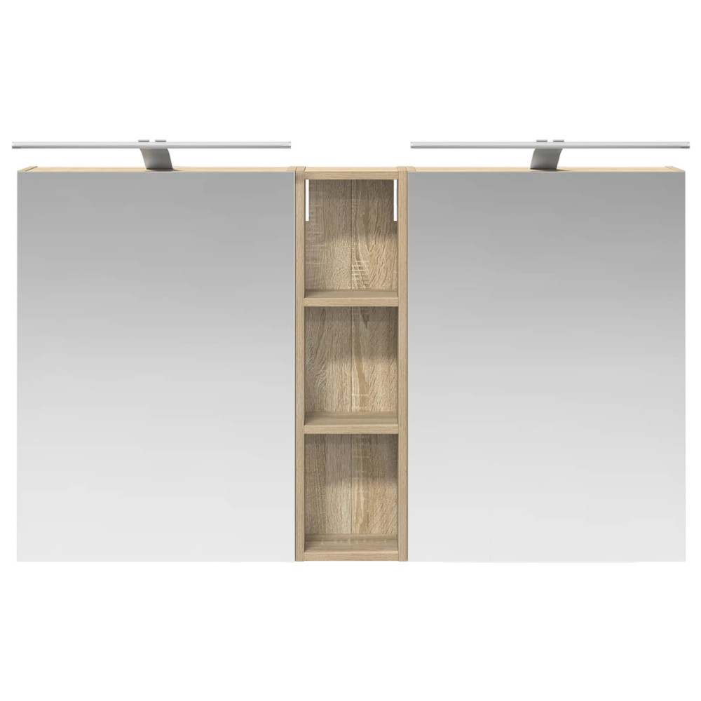 Produktbild för Badrumsskåpsset 3 pcs 120 x 14,5 x 70 cm Konstruerat trä