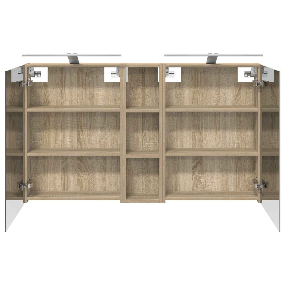 Produktbild för Badrumsskåpsset 3 pcs 120 x 14,5 x 70 cm Konstruerat trä