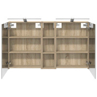Produktbild för Badrumsskåpsset 3 pcs 120 x 14,5 x 70 cm Konstruerat trä