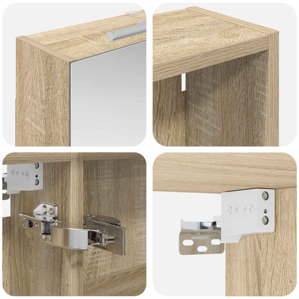 Produktbild för Badrumsskåpsset 3 pcs 120 x 14,5 x 70 cm Konstruerat trä