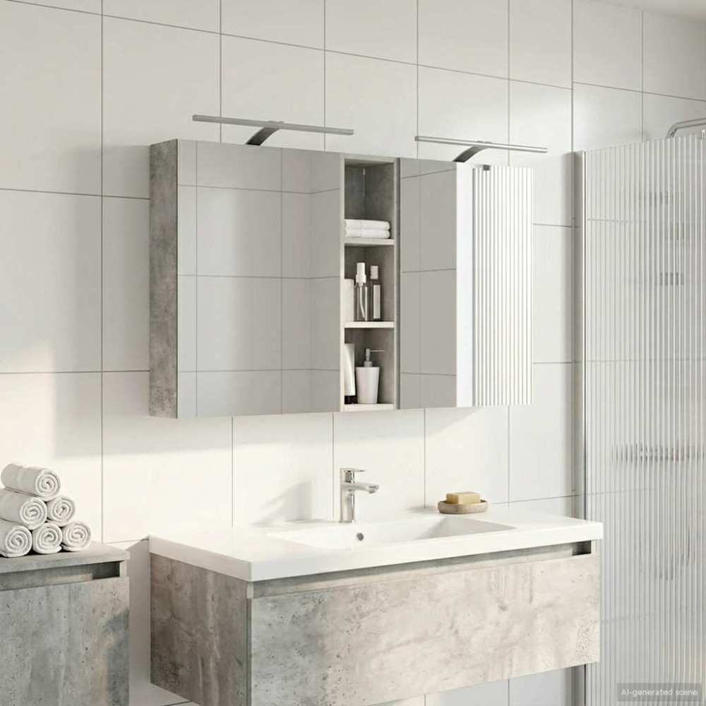 Produktbild för Badrumsskåpsset 3 pcs 120 x 14,5 x 70 cm Konstruerat trä