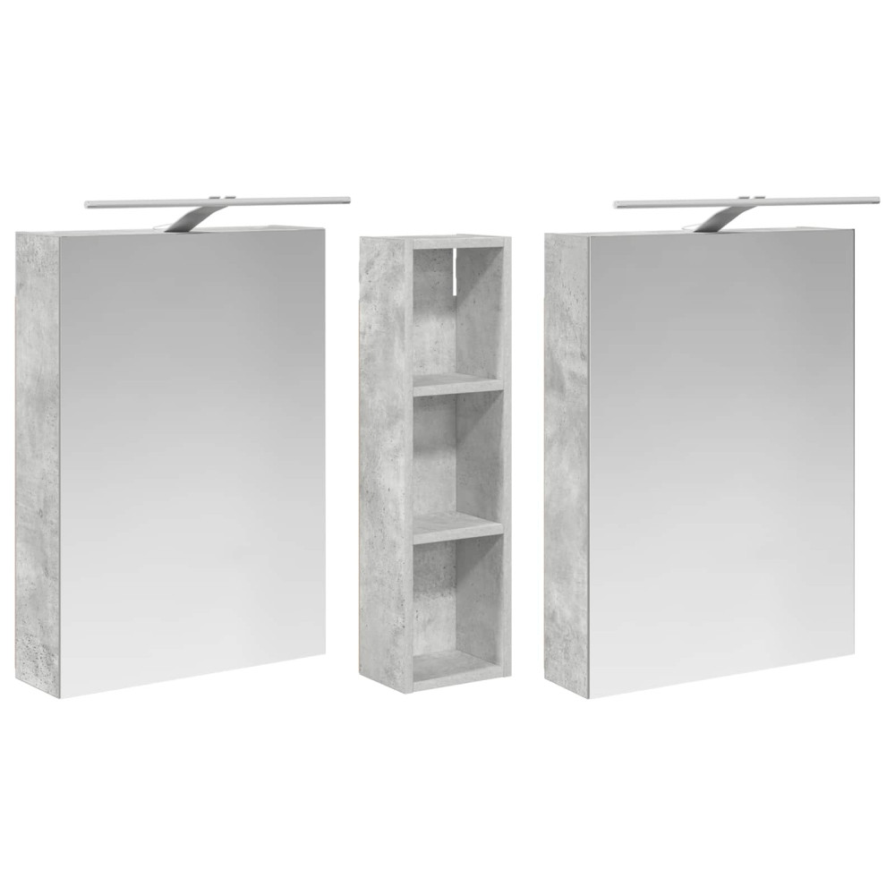 Produktbild för Badrumsskåpsset 3 pcs 120 x 14,5 x 70 cm Konstruerat trä