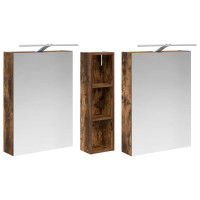 Produktbild för Badrumsskåpsset 3 pcs 120 x 14,5 x 70 cm Konstruerat trä