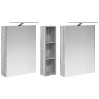 Produktbild för Badrumsskåpsset 3 pcs 120 x 14,5 x 70 cm Konstruerat trä