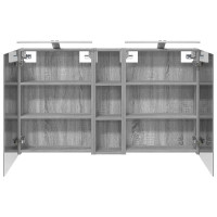 Produktbild för Badrumsskåpsset 3 pcs 120 x 14,5 x 70 cm Konstruerat trä