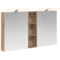 Produktbild för Badrumsskåpsset 3 pcs 120 x 14,5 x 70 cm Konstruerat trä