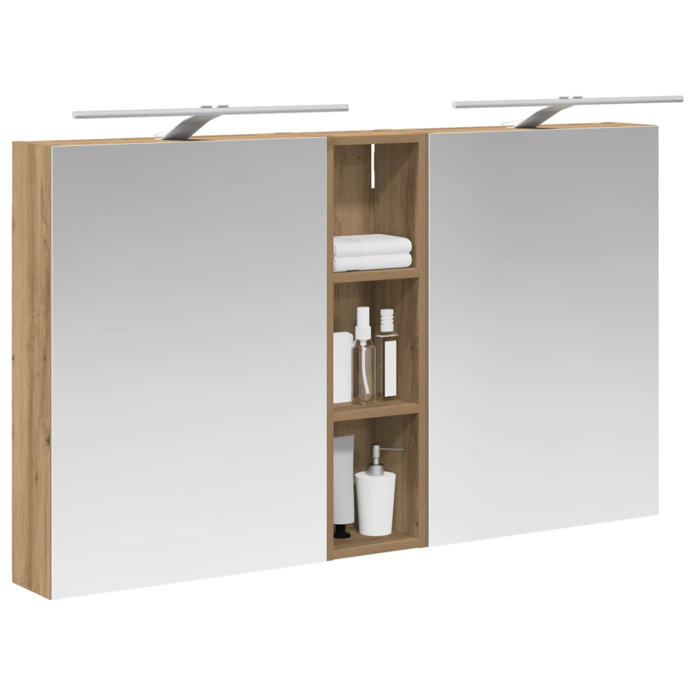 Produktbild för Badrumsskåpsset 3 pcs 120 x 14,5 x 70 cm Konstruerat trä