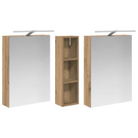 Produktbild för Badrumsskåpsset 3 pcs 120 x 14,5 x 70 cm Konstruerat trä
