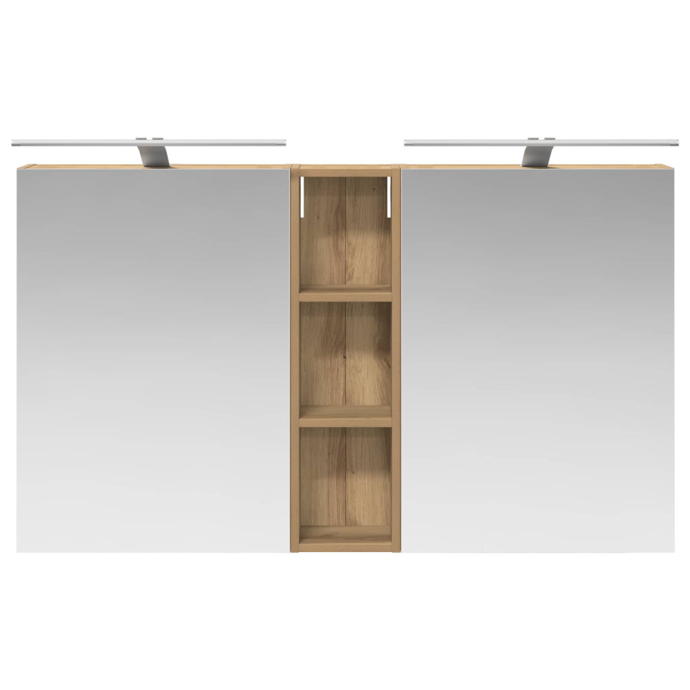 Produktbild för Badrumsskåpsset 3 pcs 120 x 14,5 x 70 cm Konstruerat trä