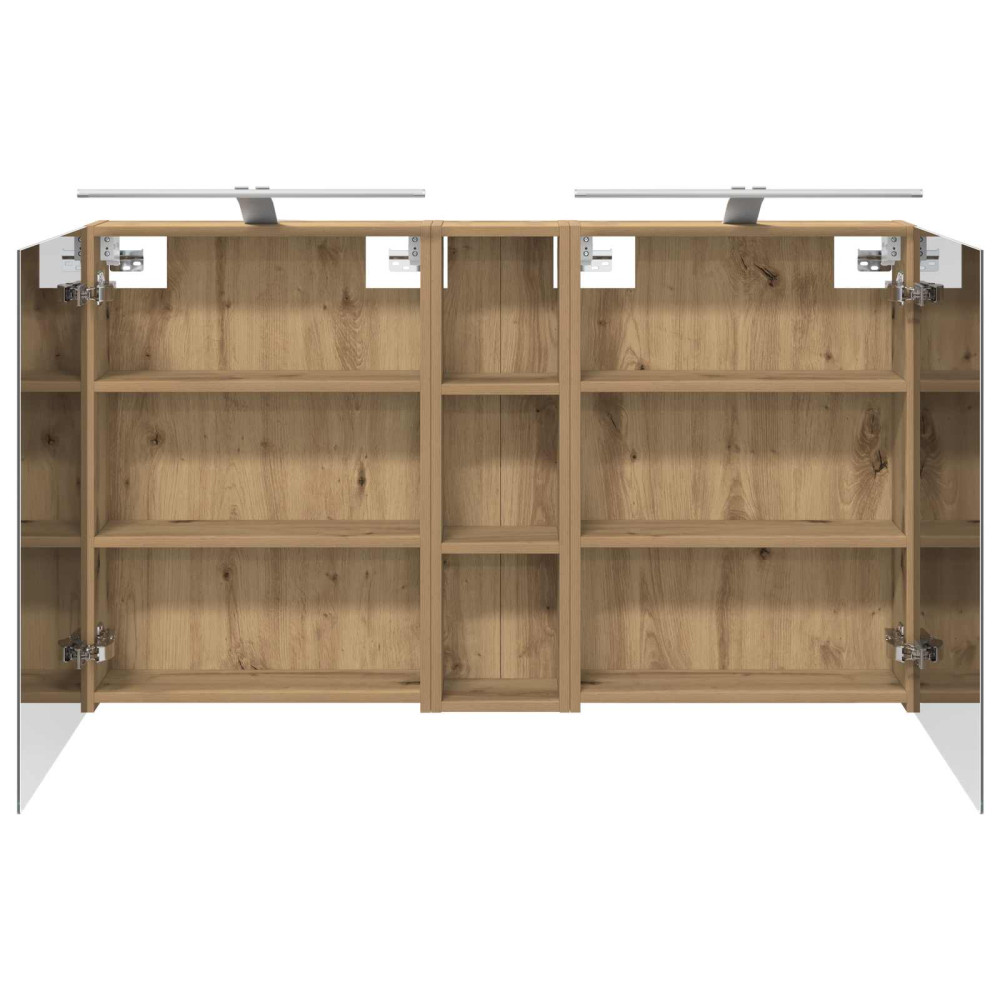 Produktbild för Badrumsskåpsset 3 pcs 120 x 14,5 x 70 cm Konstruerat trä