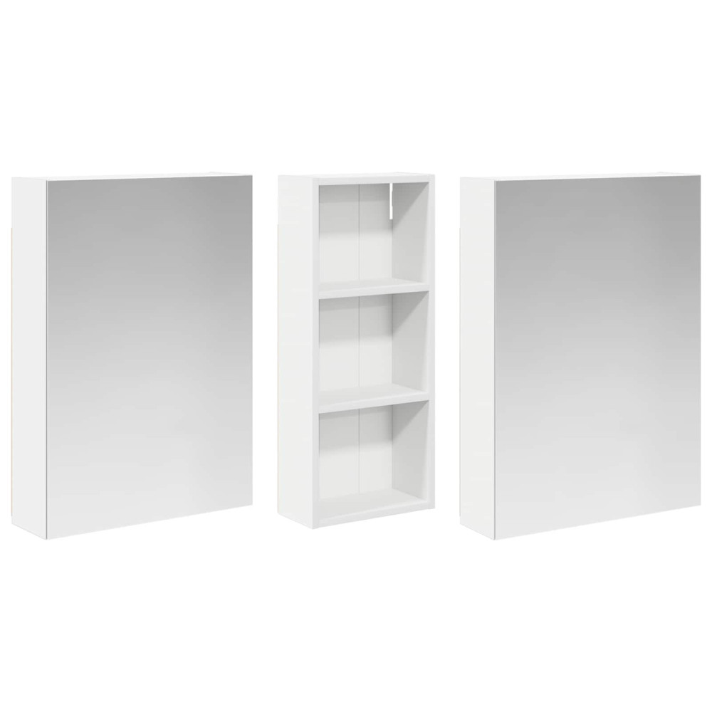 Produktbild för Badrumsskåpsset 3 pcs 130 x 14,5 x 70 cm Konstruerat trä