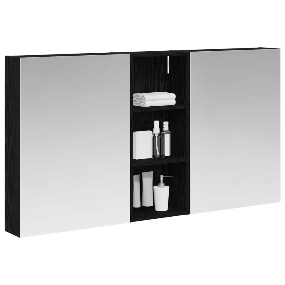 Produktbild för Badrumsskåpsset 3 pcs 130 x 14,5 x 70 cm Konstruerat trä