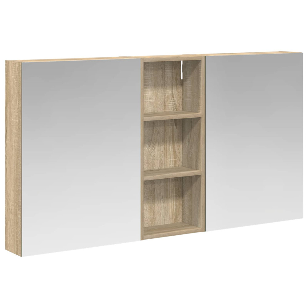 Produktbild för Badrumsskåpsset 3 pcs 130 x 14,5 x 70 cm Konstruerat trä