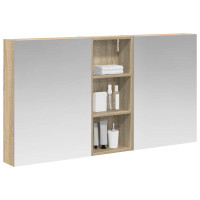 Produktbild för Badrumsskåpsset 3 pcs 130 x 14,5 x 70 cm Konstruerat trä