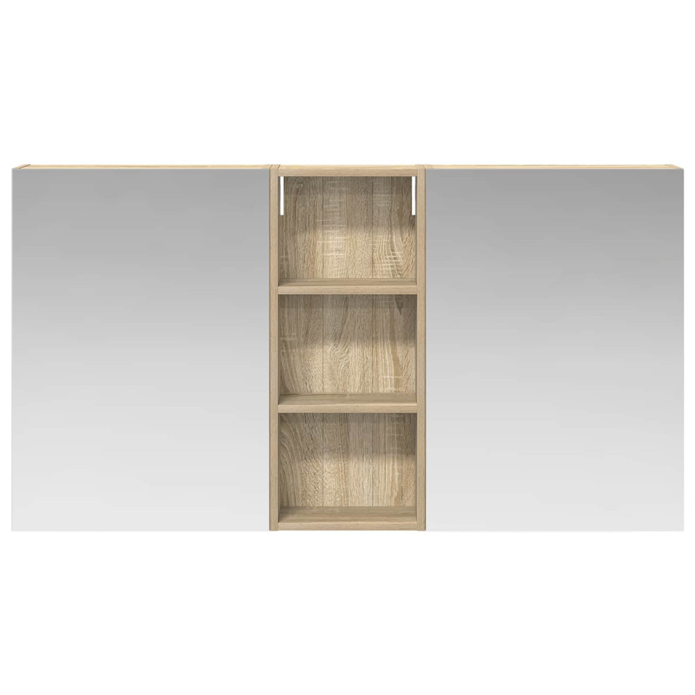 Produktbild för Badrumsskåpsset 3 pcs 130 x 14,5 x 70 cm Konstruerat trä