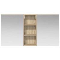 Produktbild för Badrumsskåpsset 3 pcs 130 x 14,5 x 70 cm Konstruerat trä