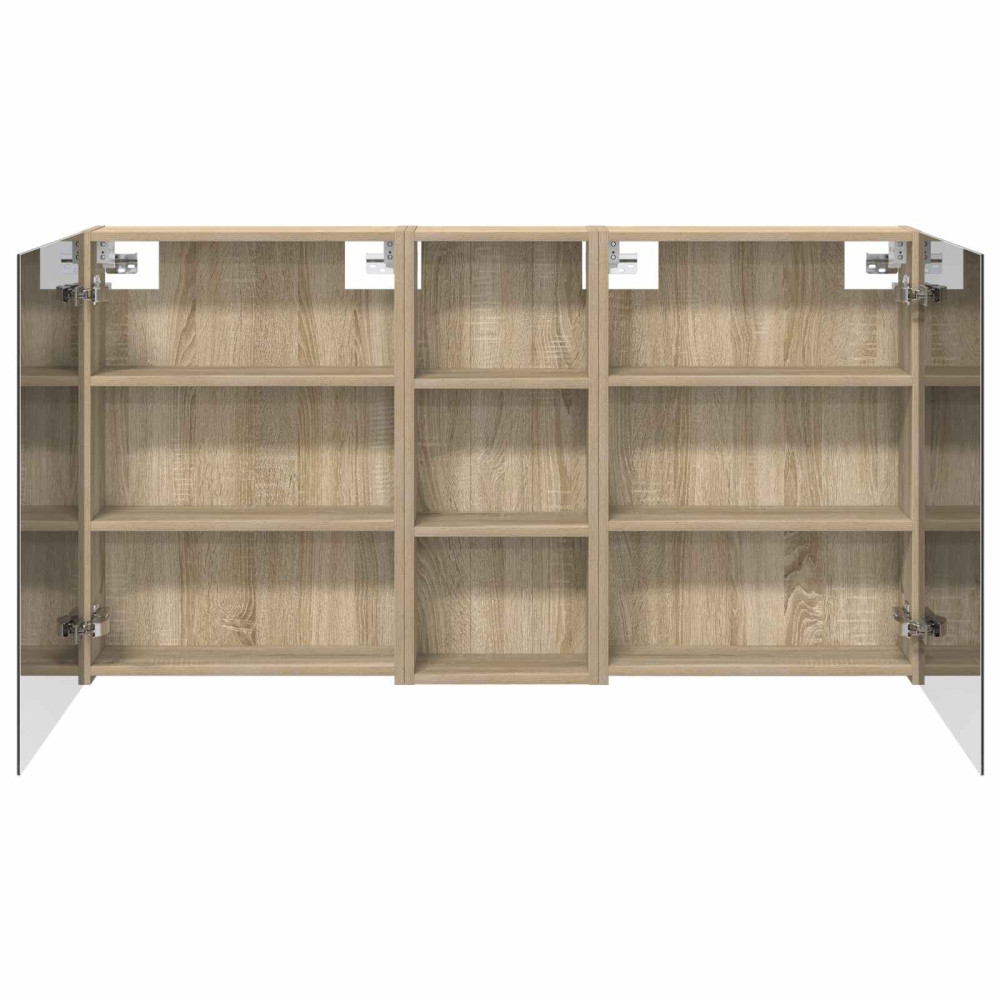 Produktbild för Badrumsskåpsset 3 pcs 130 x 14,5 x 70 cm Konstruerat trä