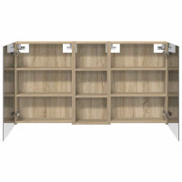 Produktbild för Badrumsskåpsset 3 pcs 130 x 14,5 x 70 cm Konstruerat trä