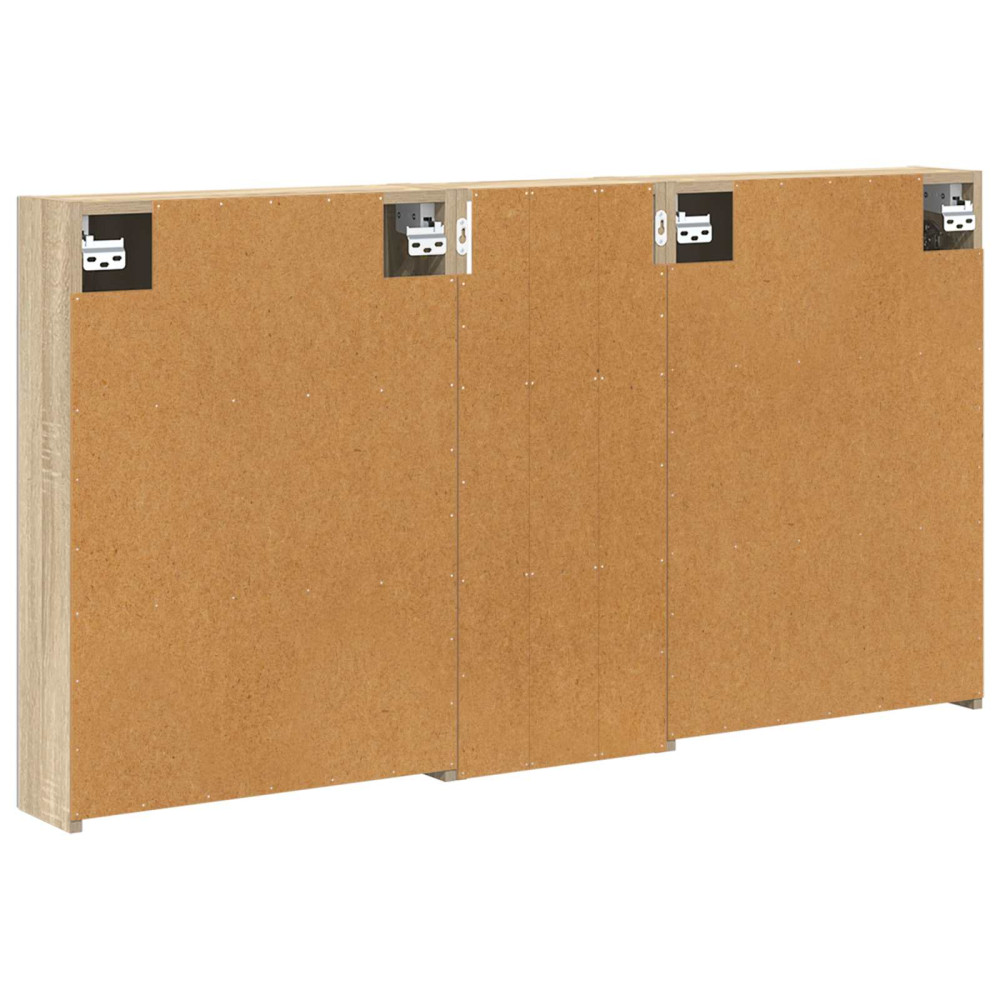 Produktbild för Badrumsskåpsset 3 pcs 130 x 14,5 x 70 cm Konstruerat trä