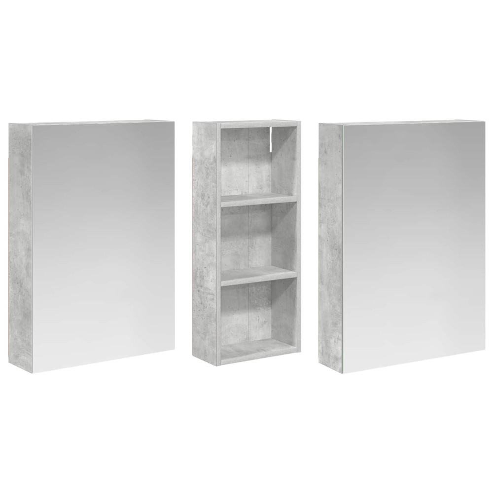 Produktbild för Badrumsskåpsset 3 pcs 130 x 14,5 x 70 cm Konstruerat trä