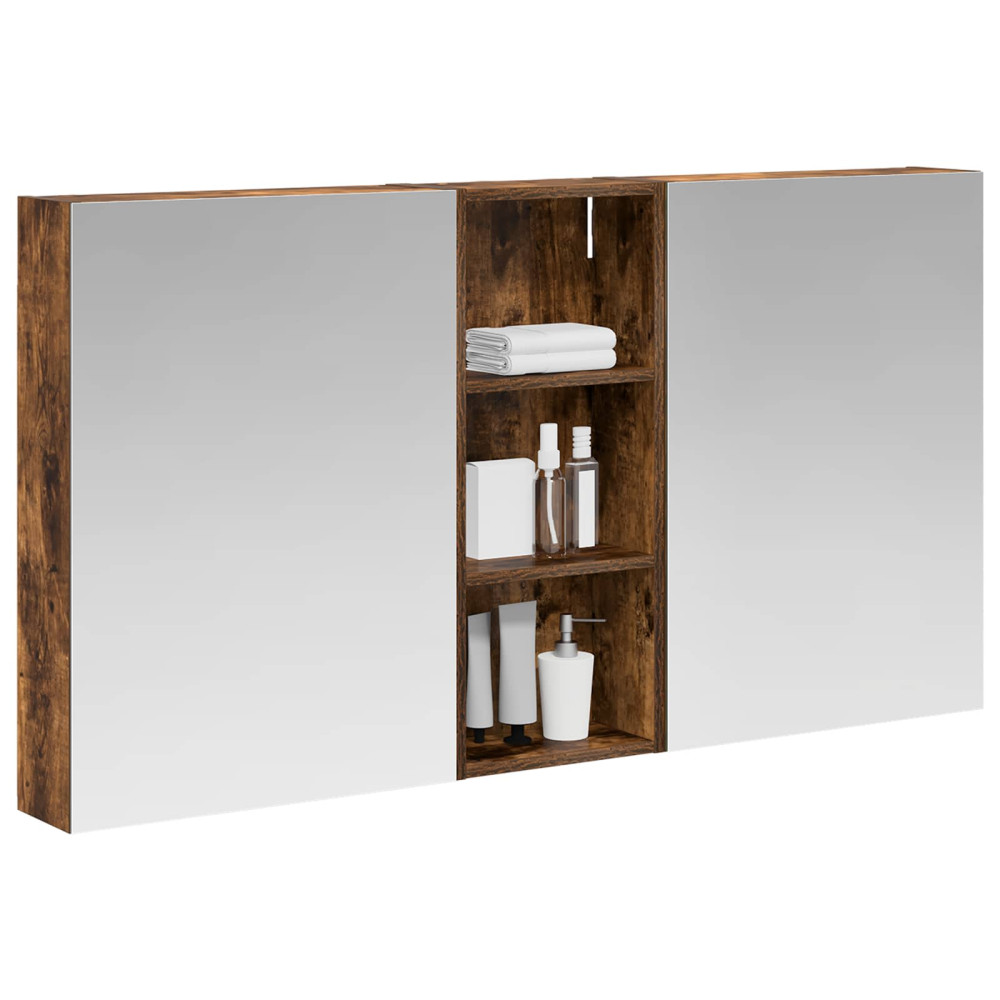 Produktbild för Badrumsskåpsset 3 pcs 130 x 14,5 x 70 cm Konstruerat trä