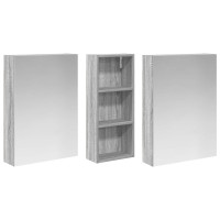Produktbild för Badrumsskåpsset 3 pcs 130 x 14,5 x 70 cm Konstruerat trä