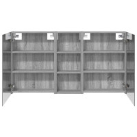 Produktbild för Badrumsskåpsset 3 pcs 130 x 14,5 x 70 cm Konstruerat trä