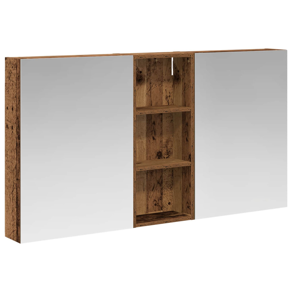 Produktbild för Badrumsskåpsset 3 pcs 130 x 14,5 x 70 cm Konstruerat trä
