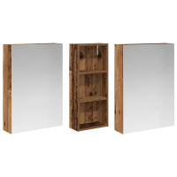 Produktbild för Badrumsskåpsset 3 pcs 130 x 14,5 x 70 cm Konstruerat trä