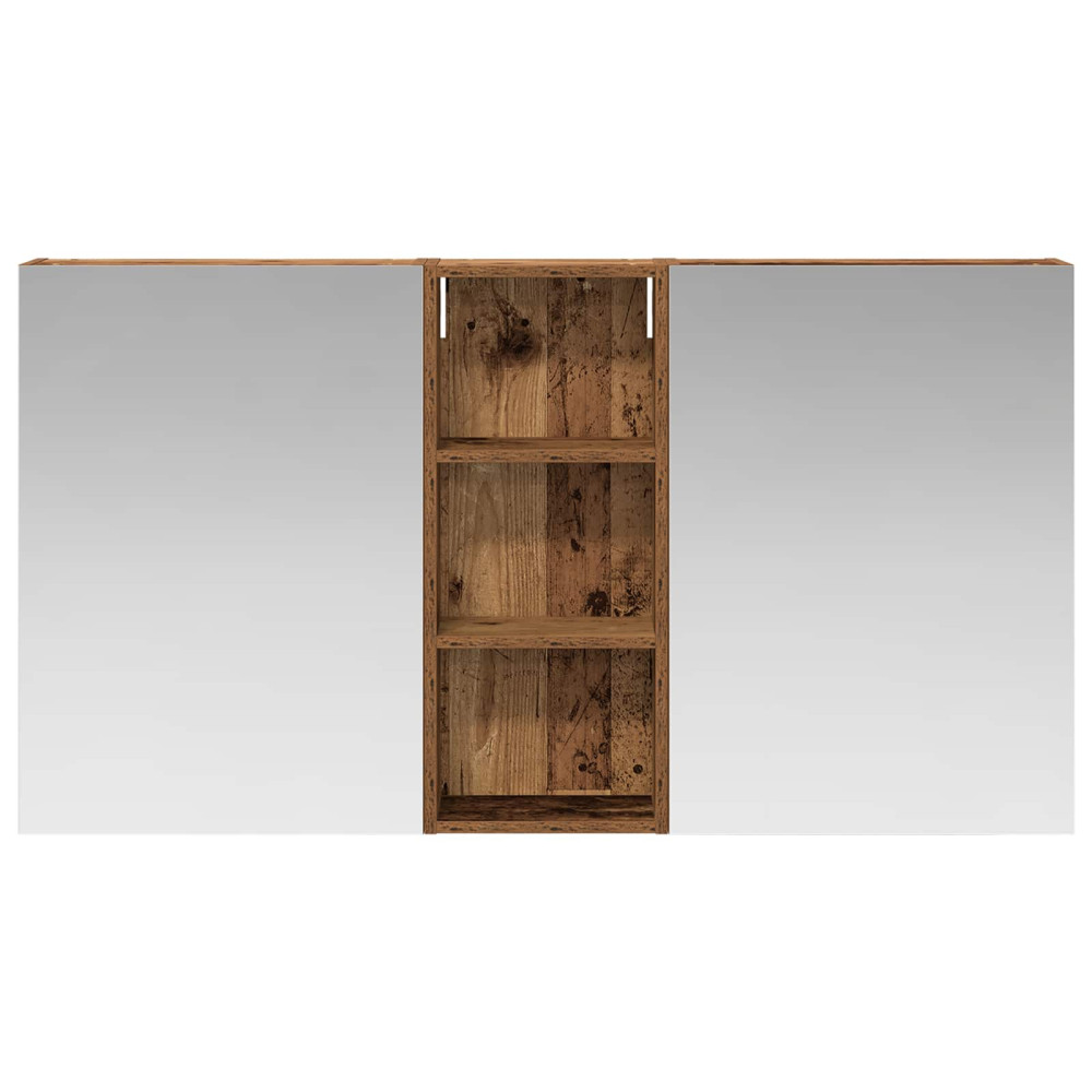 Produktbild för Badrumsskåpsset 3 pcs 130 x 14,5 x 70 cm Konstruerat trä