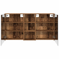Produktbild för Badrumsskåpsset 3 pcs 130 x 14,5 x 70 cm Konstruerat trä