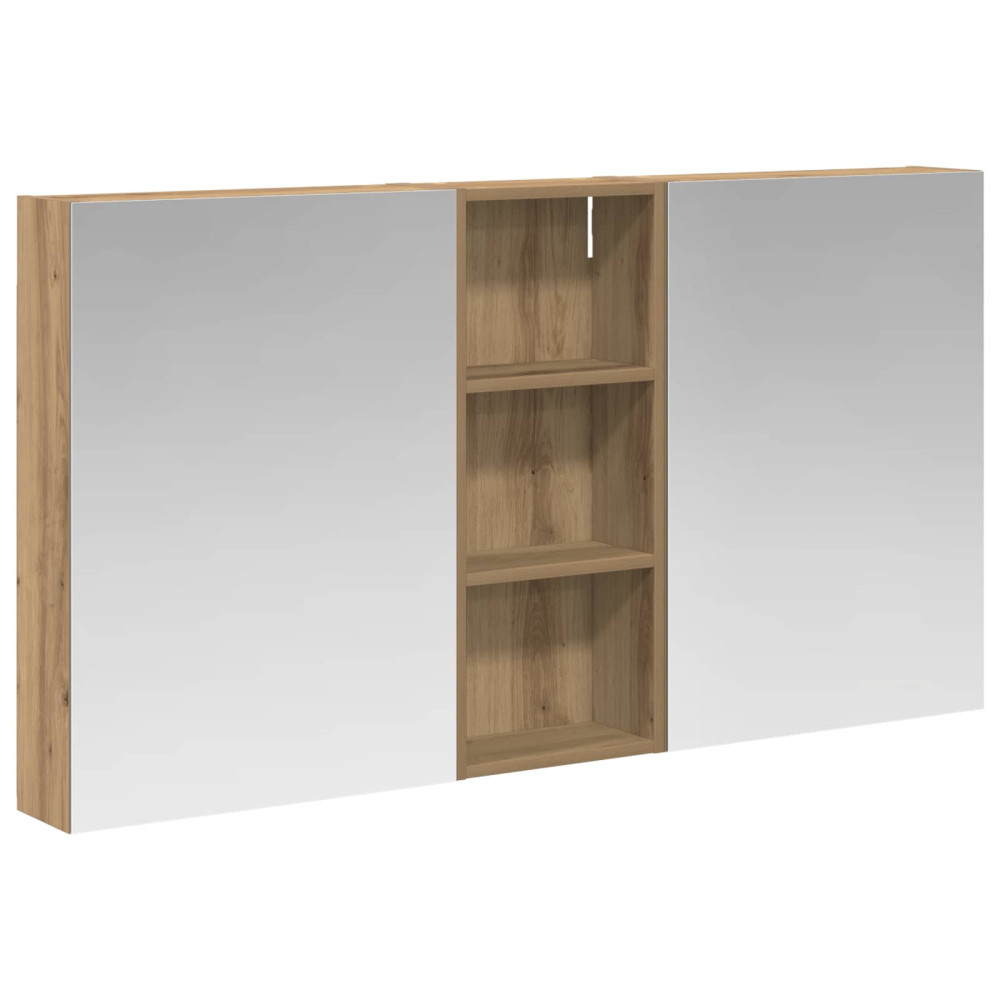 Produktbild för Badrumsskåpsset 3 pcs 130 x 14,5 x 70 cm Konstruerat trä