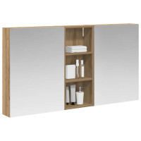 Produktbild för Badrumsskåpsset 3 pcs 130 x 14,5 x 70 cm Konstruerat trä