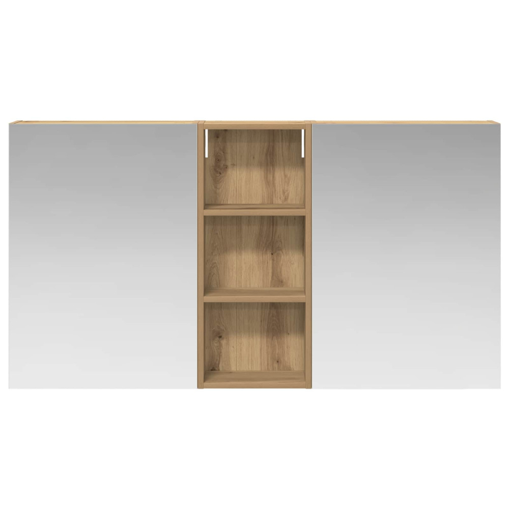 Produktbild för Badrumsskåpsset 3 pcs 130 x 14,5 x 70 cm Konstruerat trä