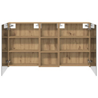 Produktbild för Badrumsskåpsset 3 pcs 130 x 14,5 x 70 cm Konstruerat trä